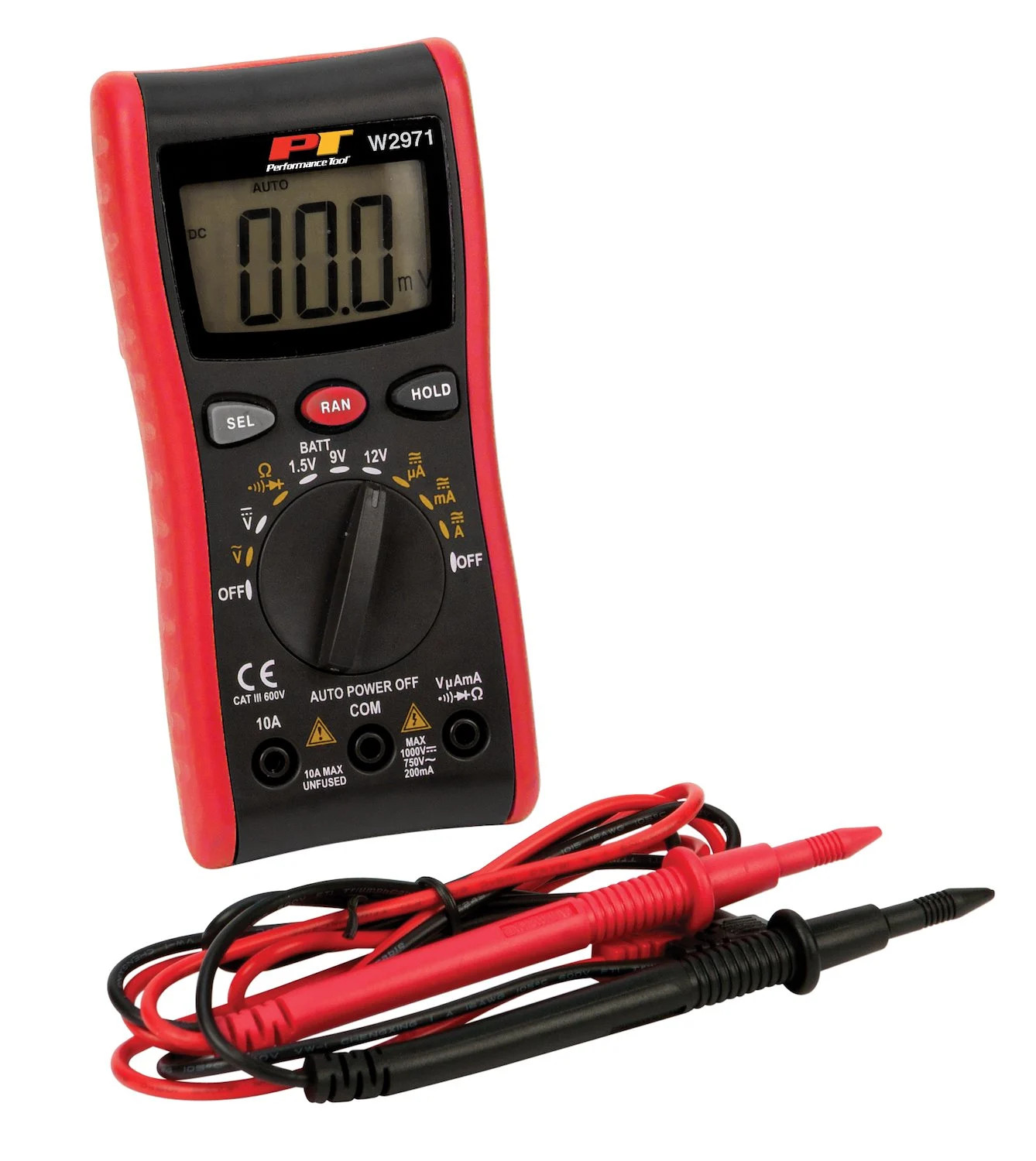 W2971 Digital Multimeter AC & DC Voltage DC Current Resistance Measurements