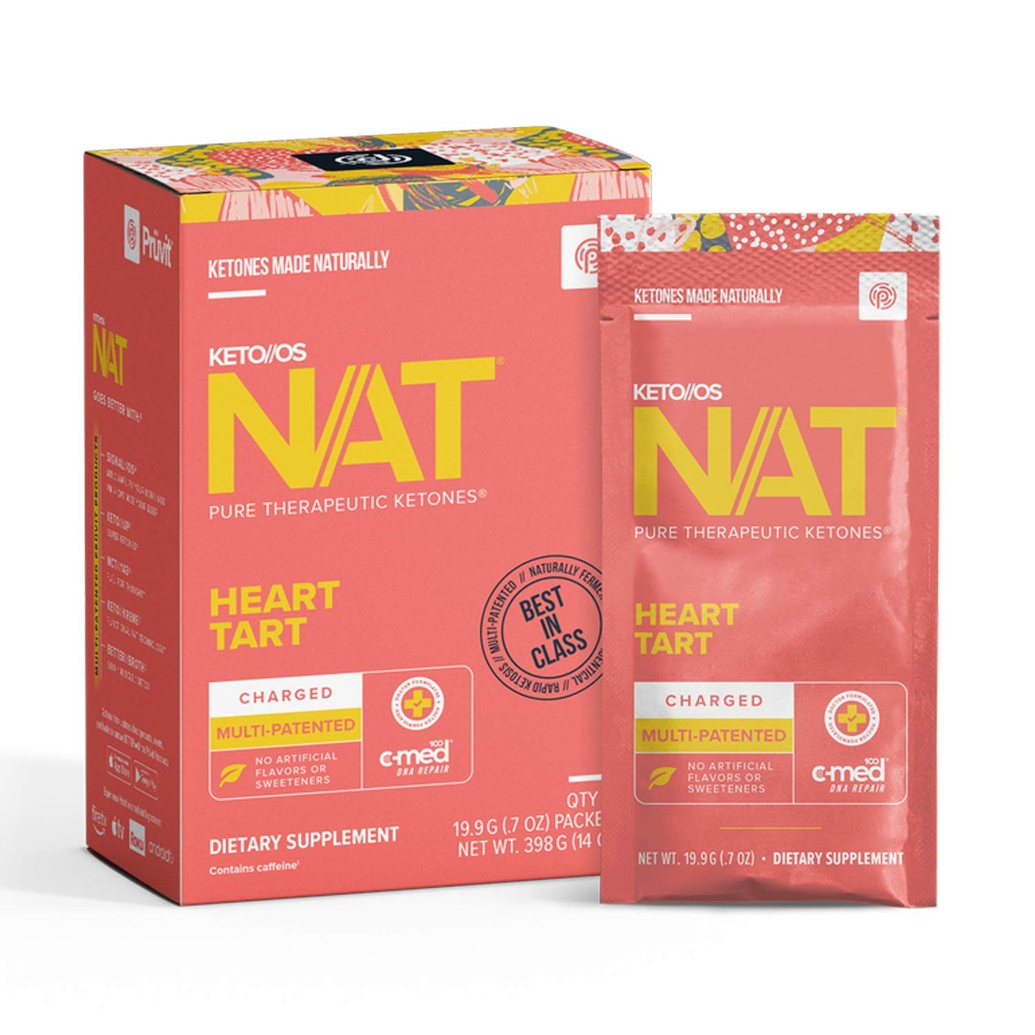 PRÜVIT Keto OS NAT HEART TART CHARGED  Keto 20 PACK Exp2027 FAST SHIPPING USA