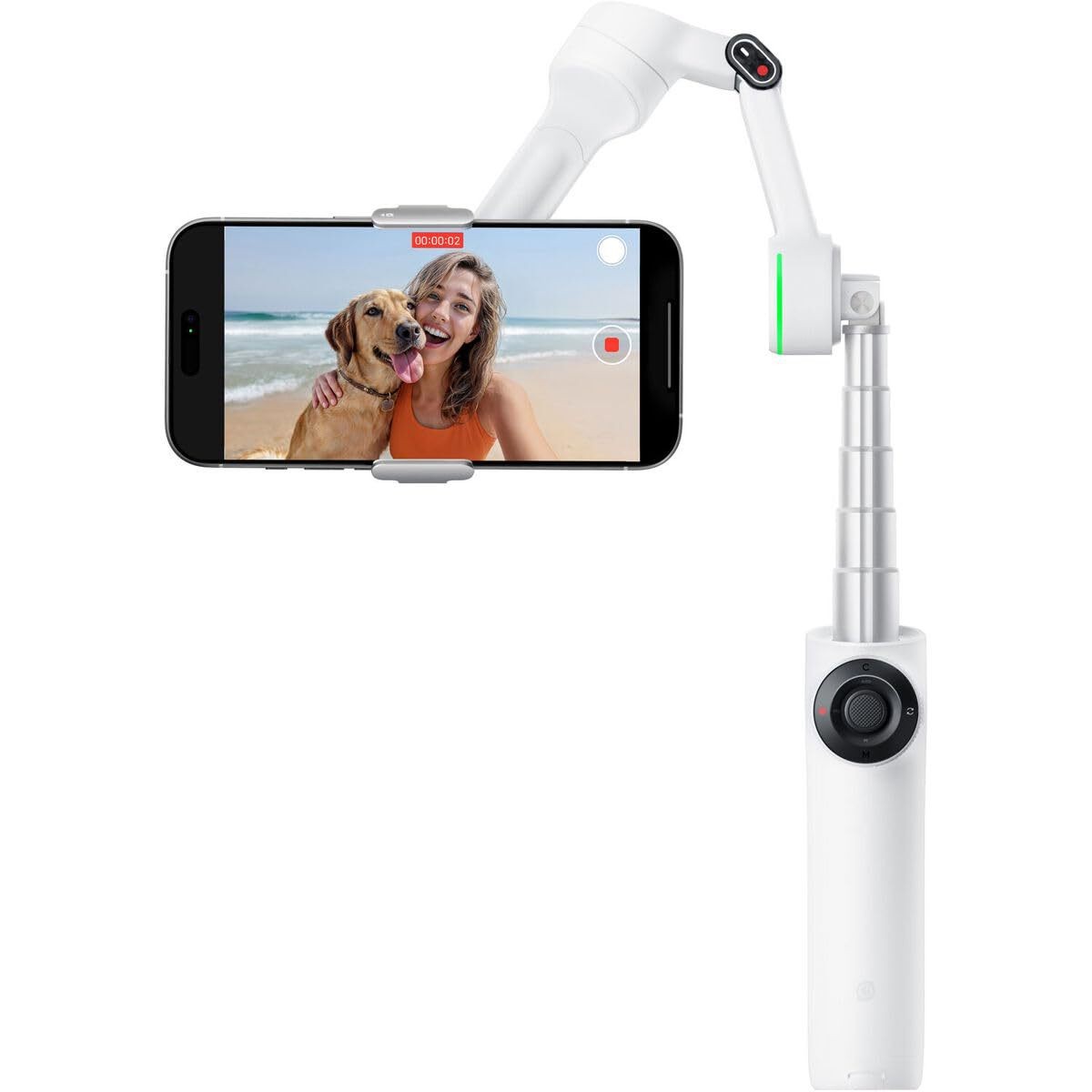 Insta360 Flow 2 Pro 3-Axis AI-Powered Smartphone Gimbal Creator Bundle - White