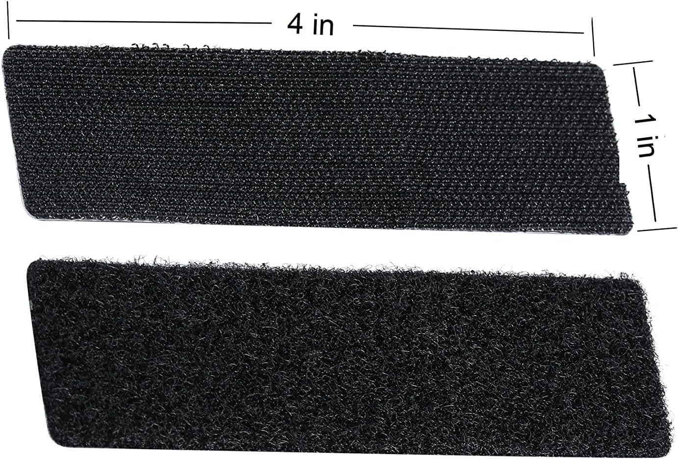 noot products 20 Sets 1x4 Inch Hook and Loop Fastener Strips with Adhesive He...