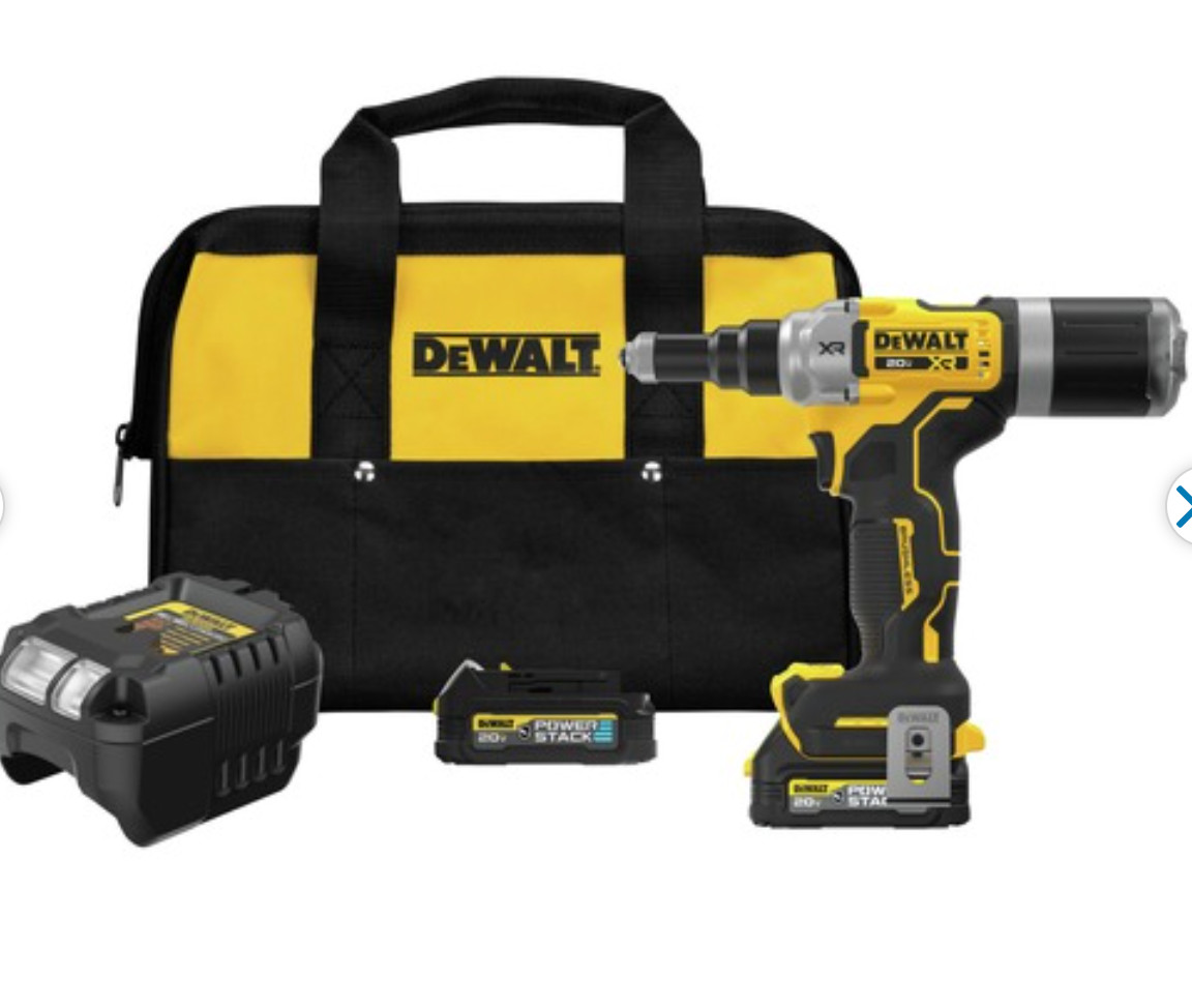 DEWALT 20V MAX* XR Brushless Cordless 1/4" Rivet Tool Kit with DEWALT