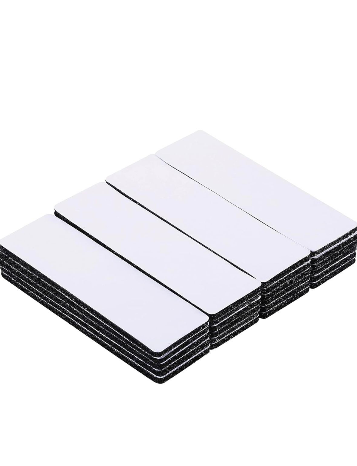 20 Sets Heavy Duty Hook & Loop Adhesive Strips 1x4” Black Sticky Back Fastener