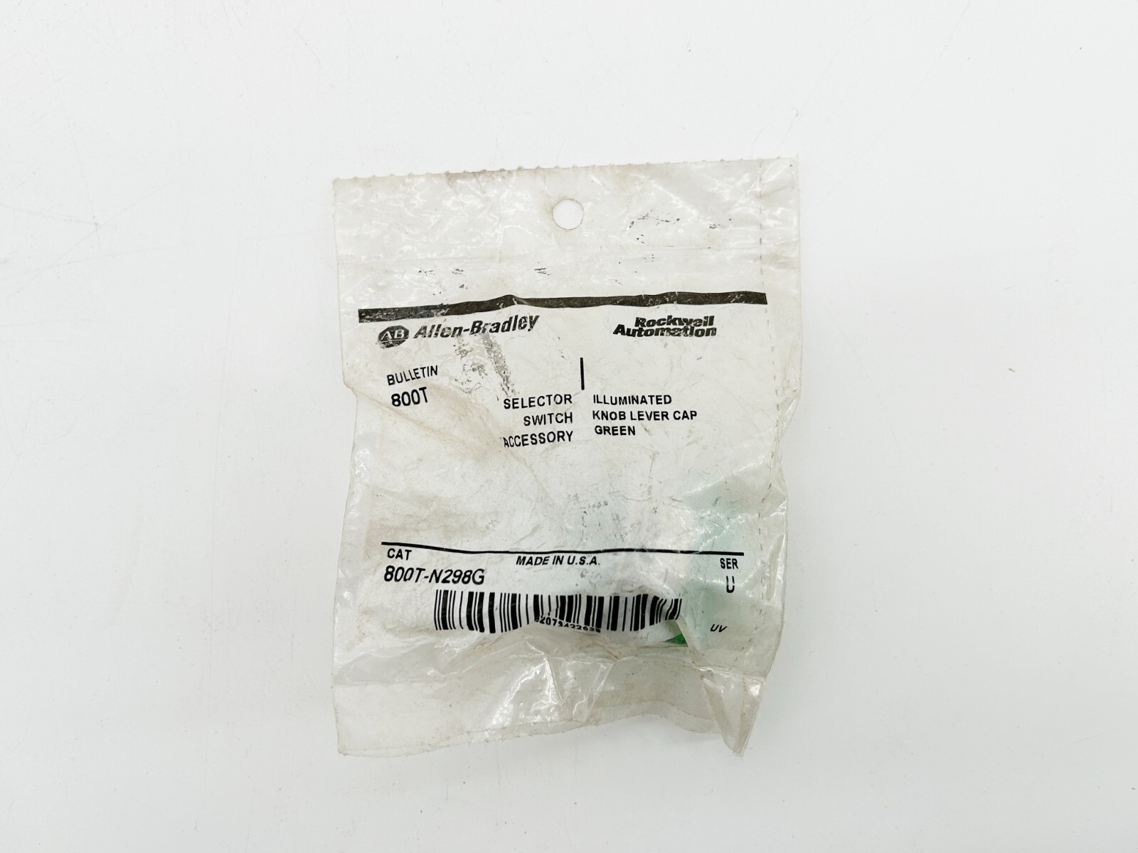 New Allen Bradley 800T-N298G Selector Switch Green 30MM Knob Cap Ser.U