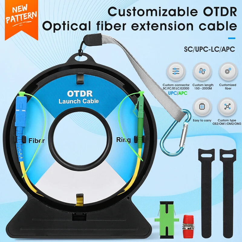 OTDR Dead Zone Eliminator Fiber Optic OTDR Launch Cable Rings Box 150-2000mm