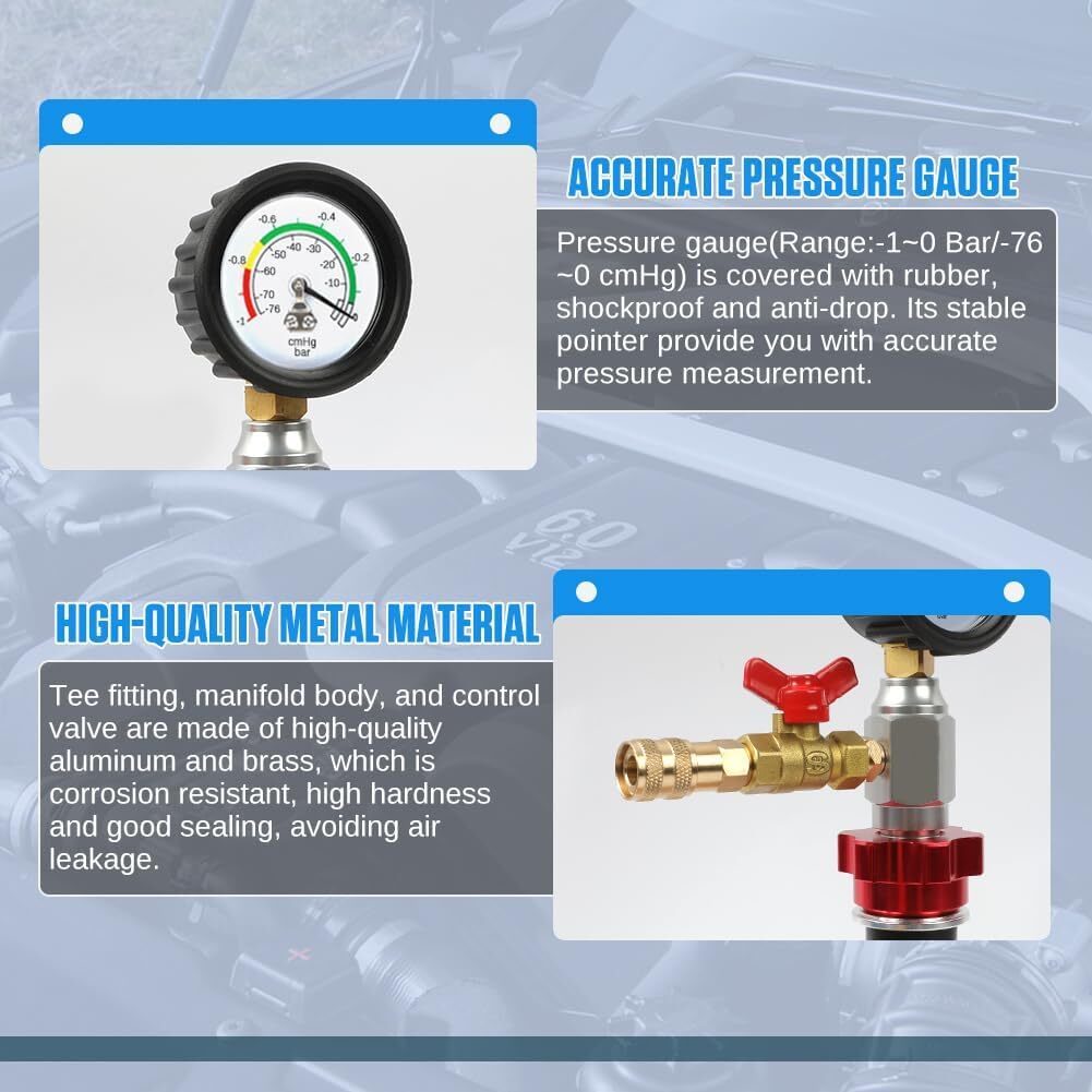 Coolant Vacuum Refill Kit Time-saving Well-sealed...