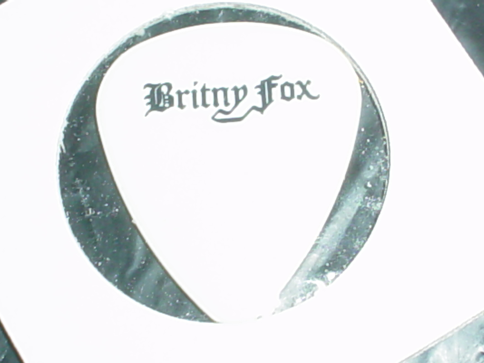 BRITNY FOX Logo & Michael Smith Signature Concert Tour 1988 RaRe GUITAR PICK #2