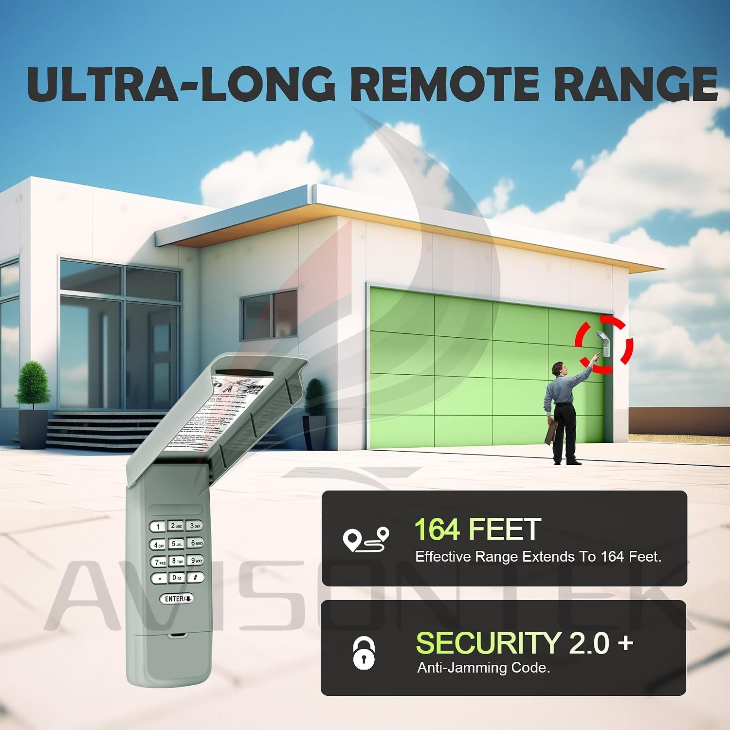 940EV-P2 Garage Door Keypad Replacement for LiftMaster Chamberlain Universal ...