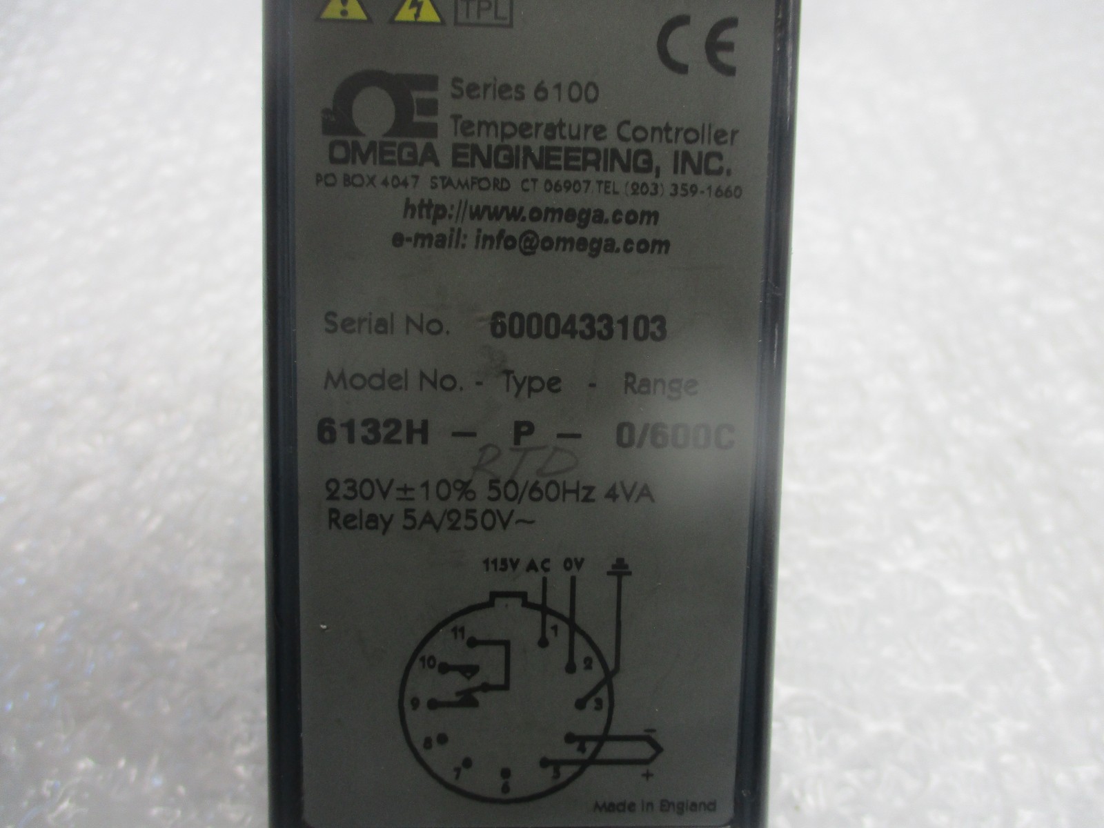 OMEGA 6132H-P-0/600C CONTROLLER UNMP