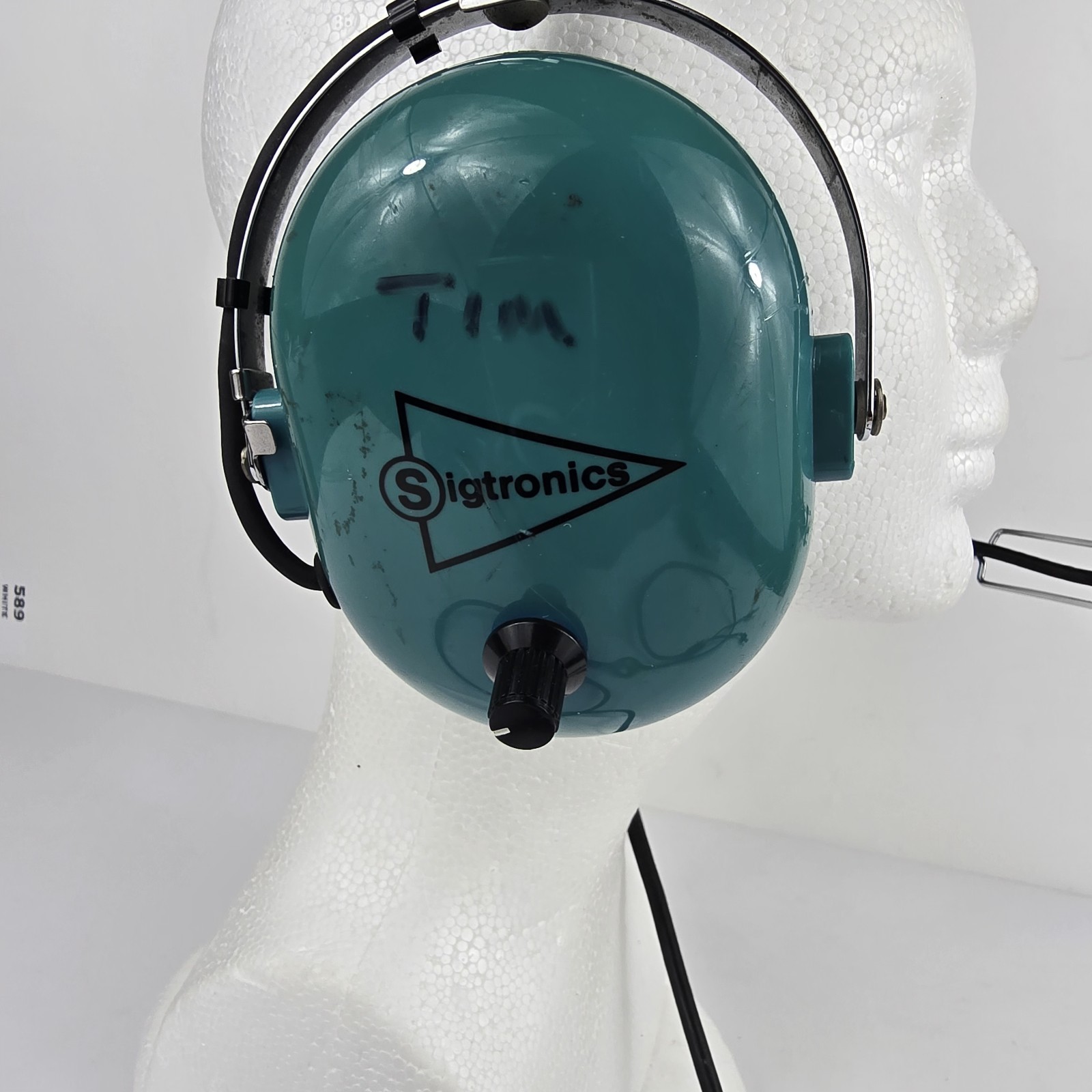 Sigtronics S-40 Pilot Aviation Headset Teal Blue Flying Headset Untested AS IS