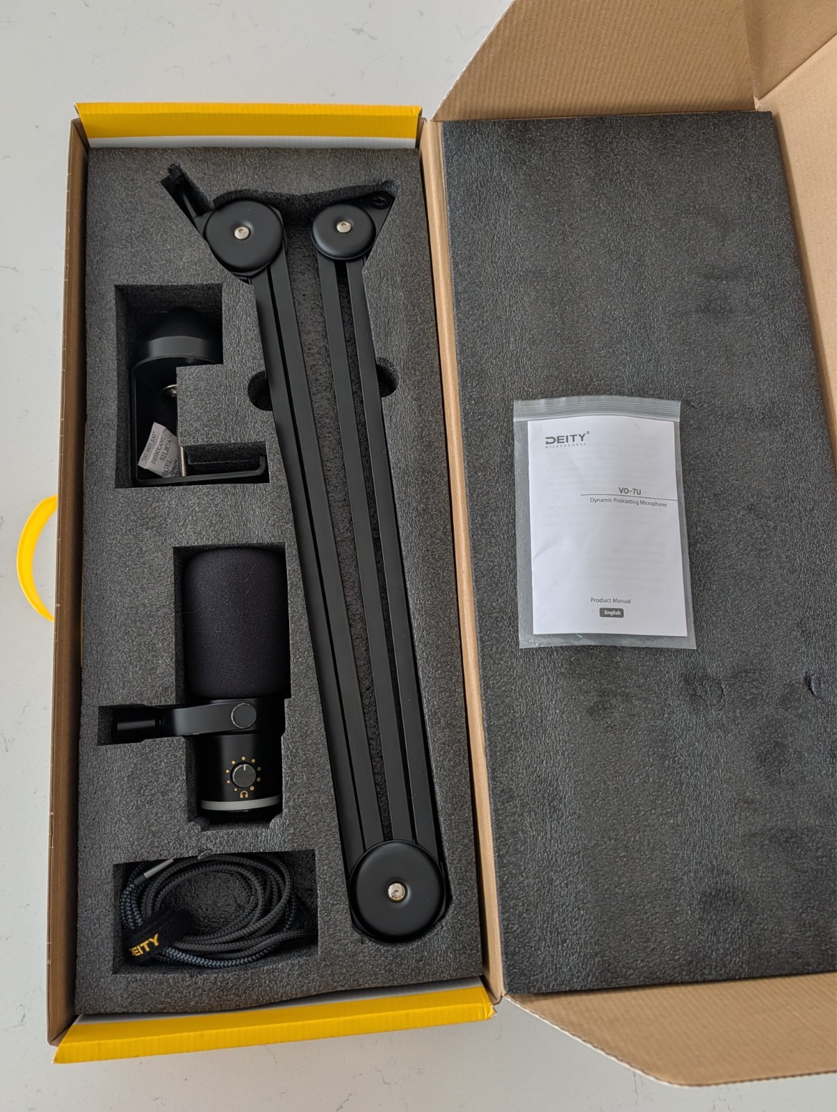 Deity VO-7U USBS Microphone with Boom Arm Kit and RGB Light
