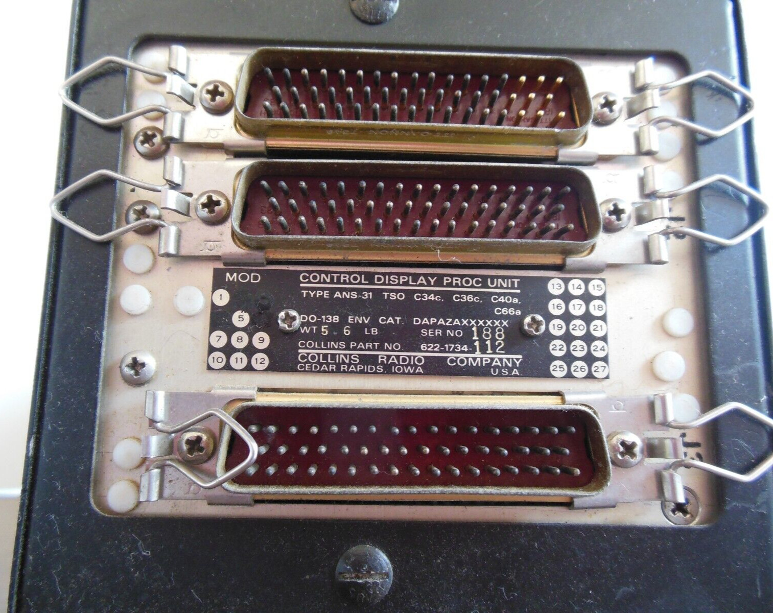 CONTROL DISPLAY PROC UNIT P/N:622-1734-112