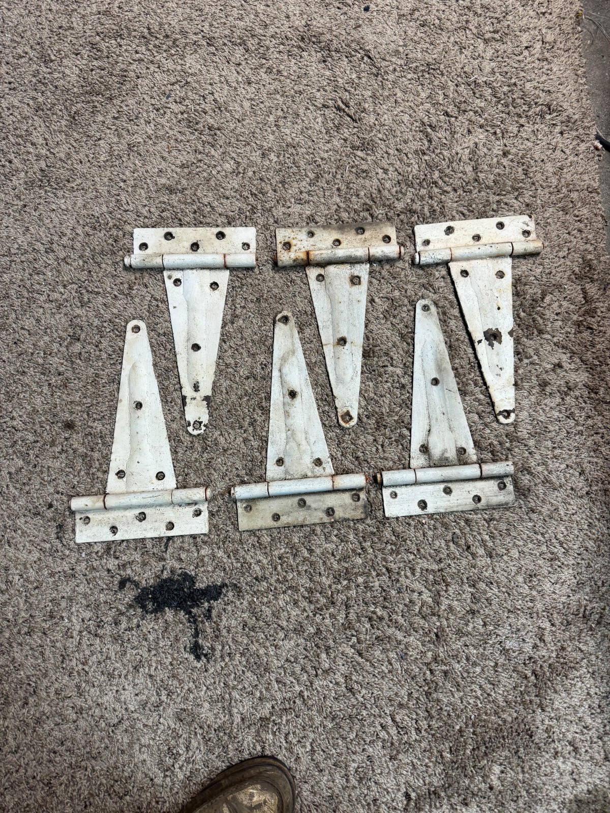 set of 6 matching 12" barn door steel hinges 6 door hinges old door hinges used
