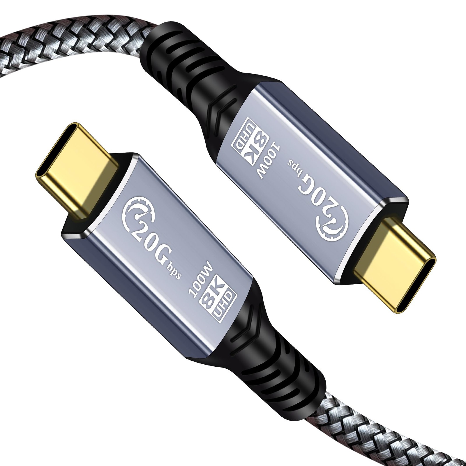 USB Monitor Display Cable 1FT, 8K USB 3.2 Gen 2X2 Video Cable, 20Gbps high-Sp...