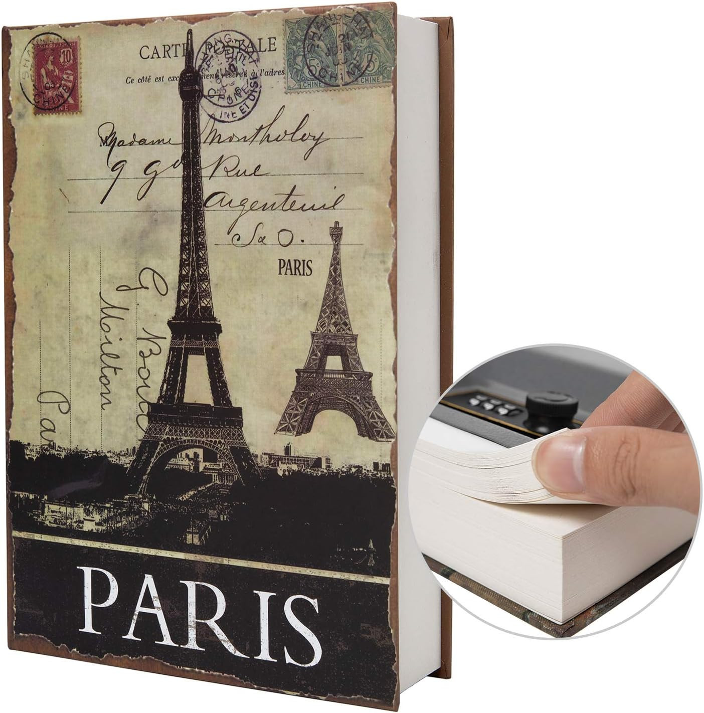 Real Paper Transfer Book Safe, Hollow with Secret Hidden Colorful