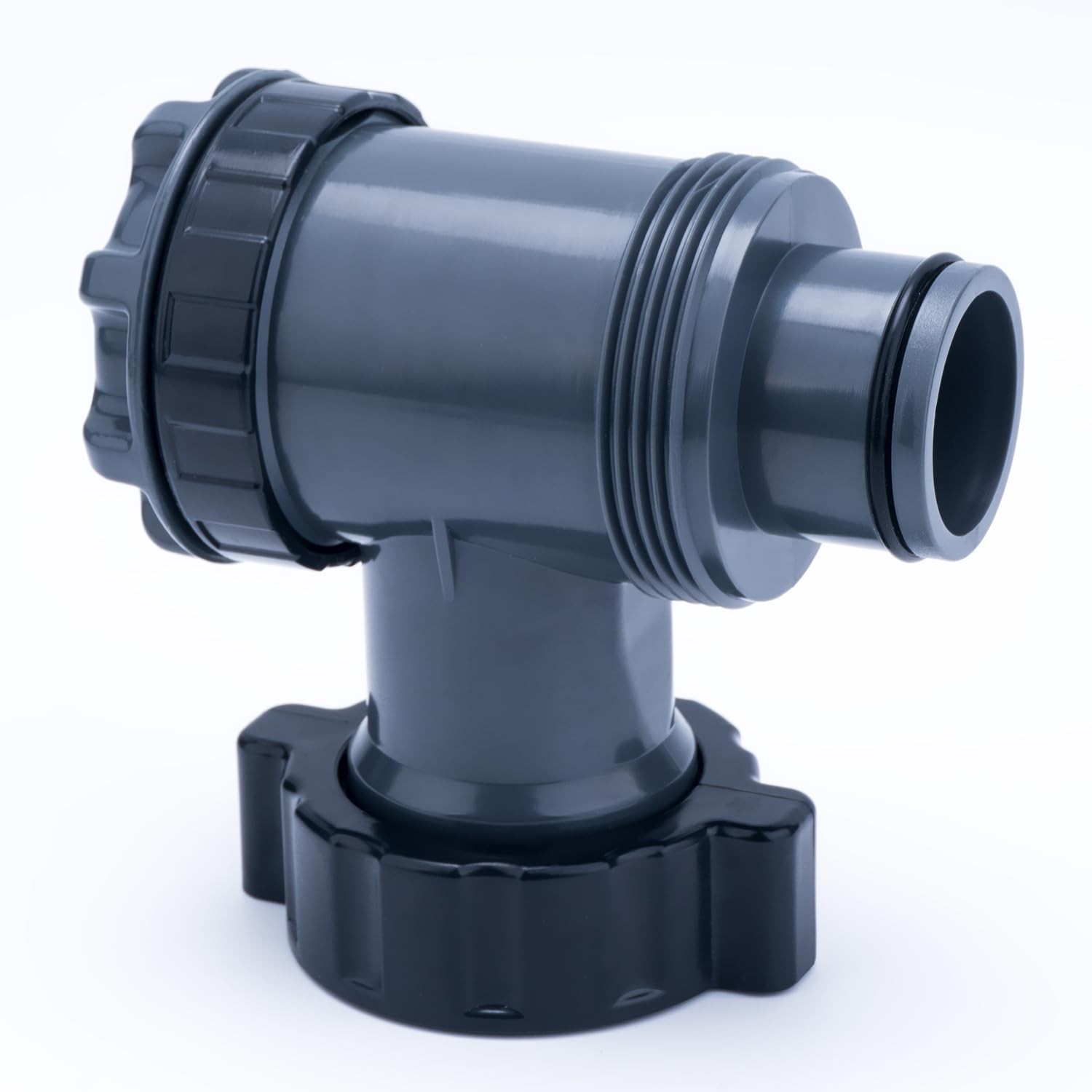 Pool Drain Valve On Off Plunger Compatible with 3x3x2 inches, Black