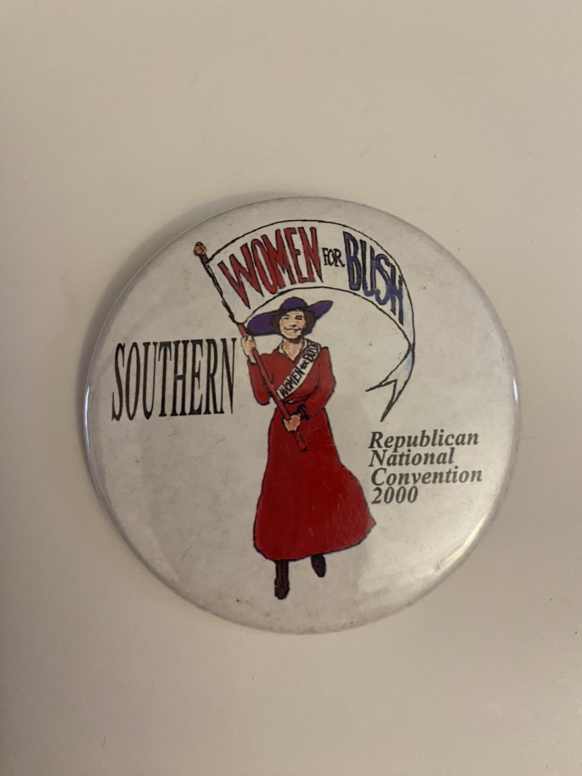 Southern Women For Bush Republican Convention 2000 Pin Back Button P116