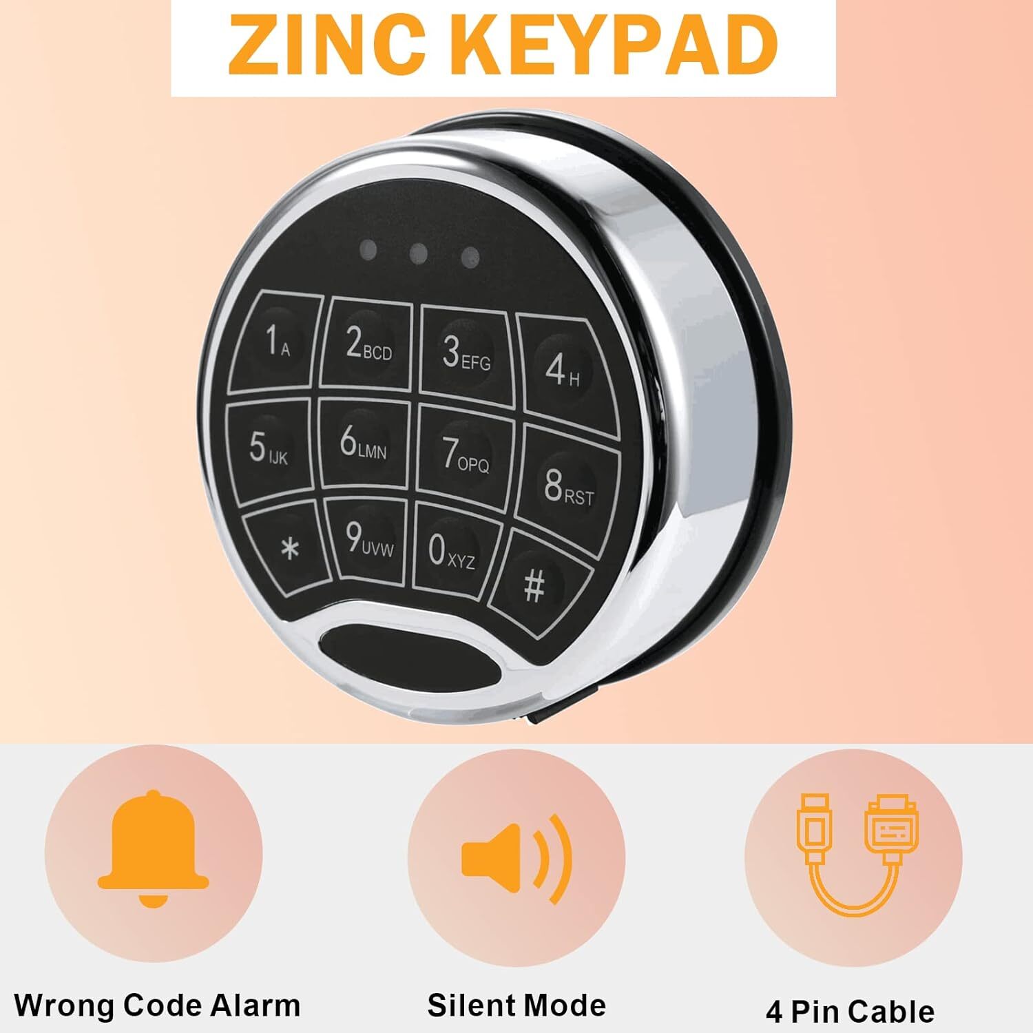 Gun Safe Lock Replacement & Right Swing Bolt Lock Digital Electronic Keypad Lock