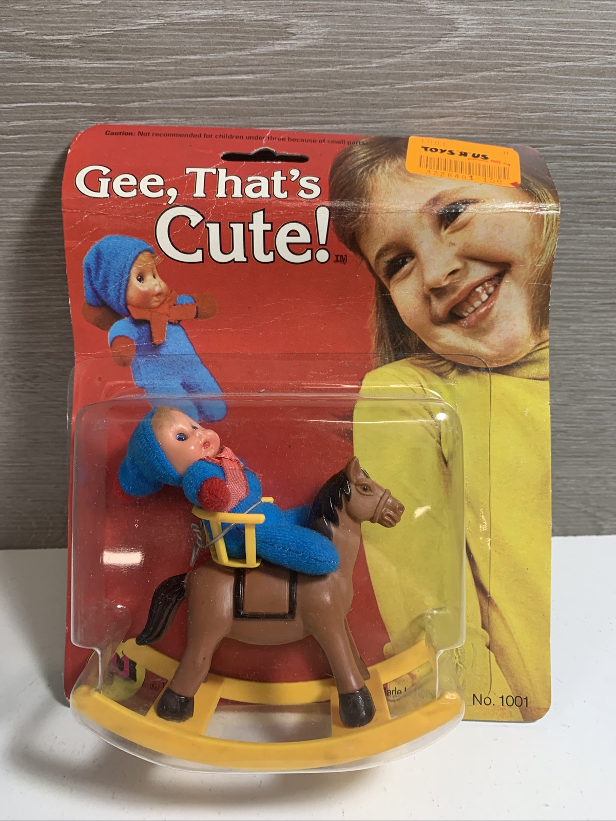 Rare Vintage 1001 Gee, That’s Cute - Doll on Rocking Horse - GLJ Toy Hong Kong