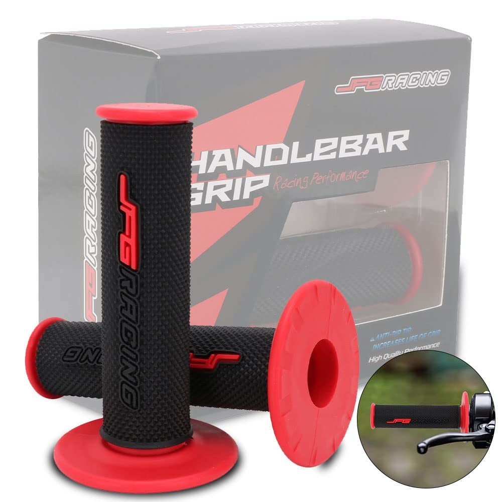 Universal 7/8" Dirt Bike Grips for ATV and Motorcycle Handlebar - Red