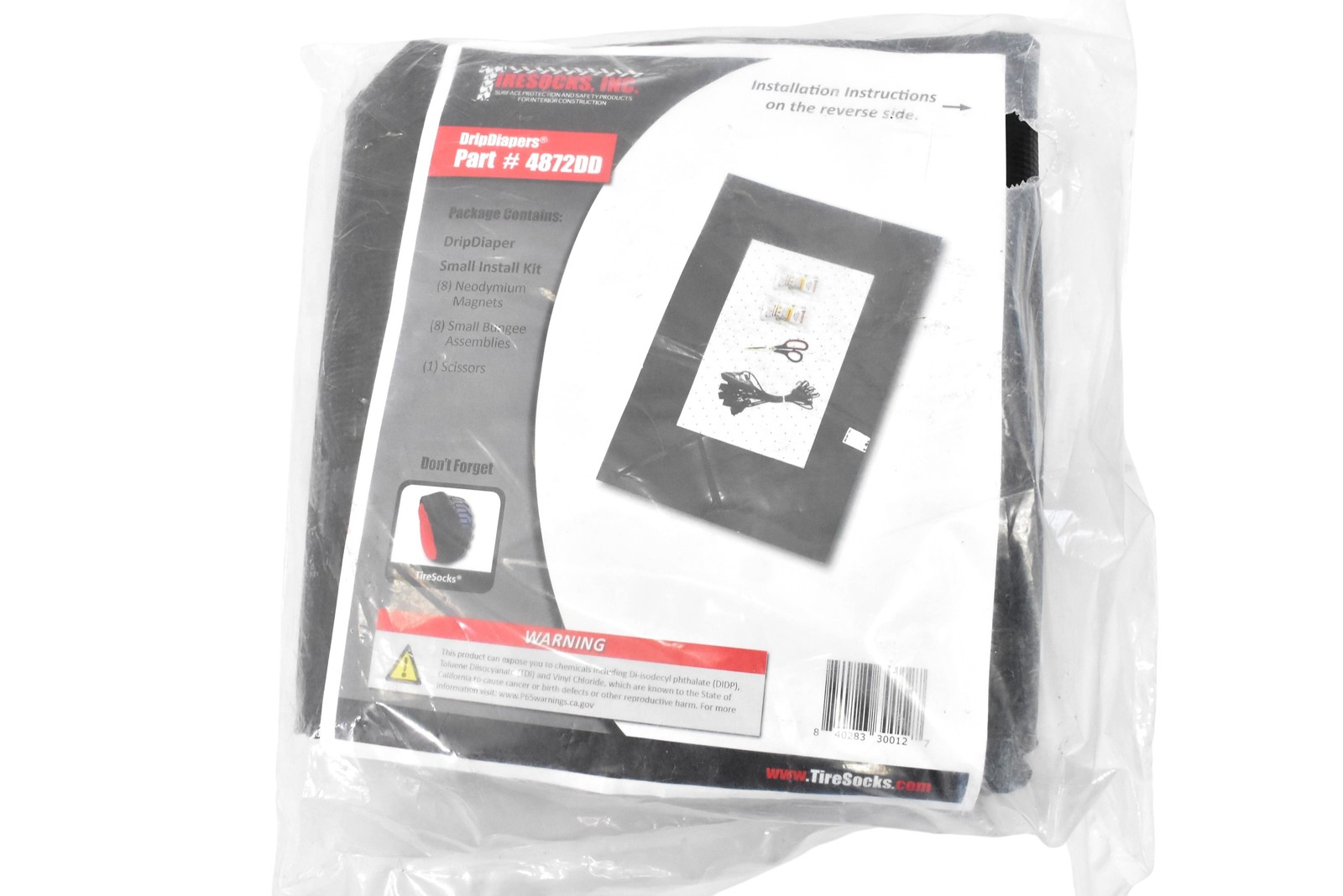 TireSocks Inc 4872DD DripDiapers Drip Diaper Black New Factory Sealed Bag Single