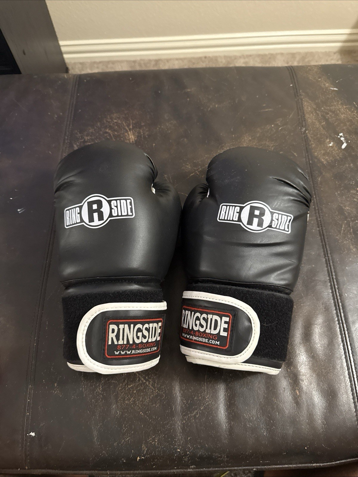 RingSide IMF Tech Gel Shock 16 oz Boxing Sparring Gloves Black/White Large