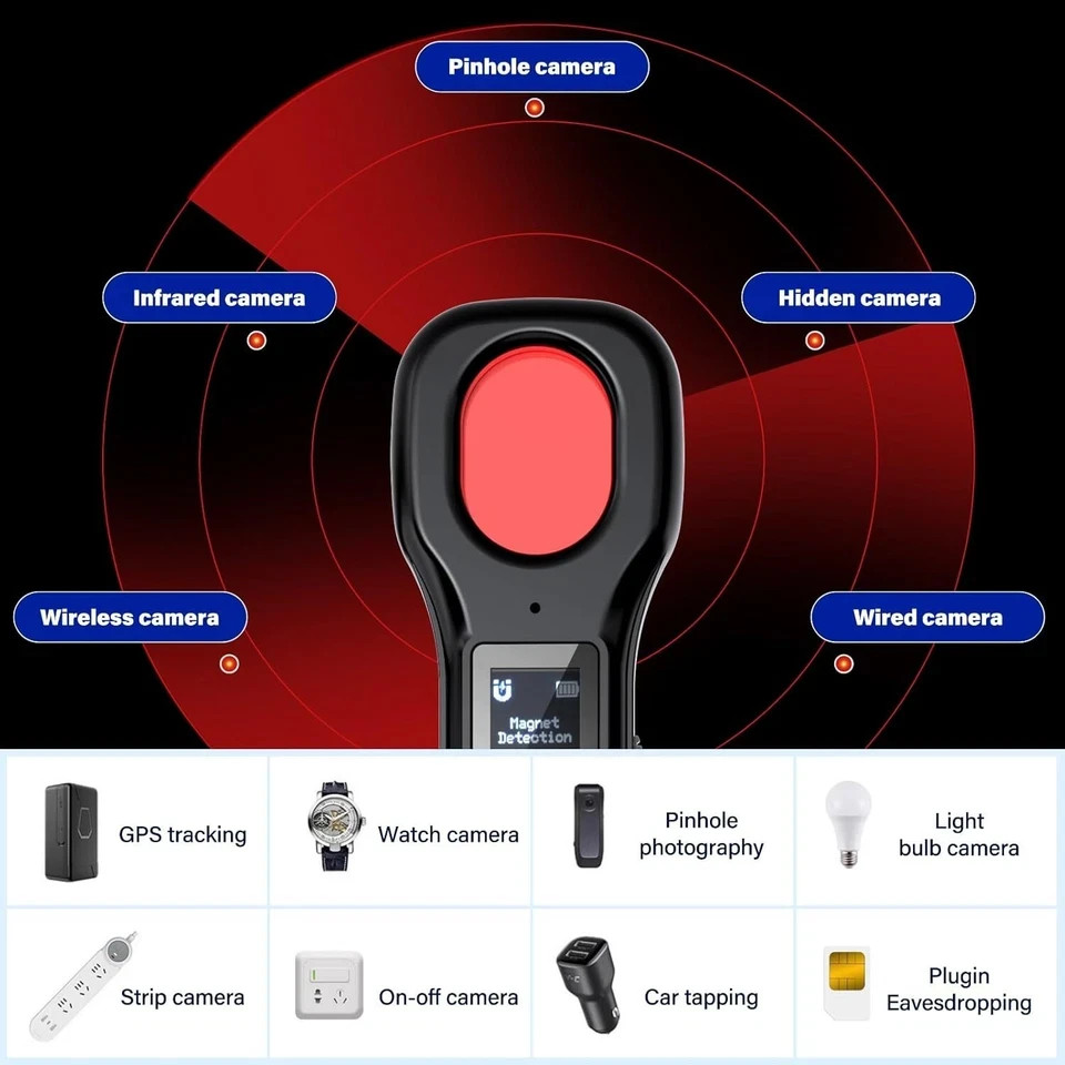Hidden Camera Detector, GPS Tracker Detector, Anti Spy RF Detector, Bug Detector