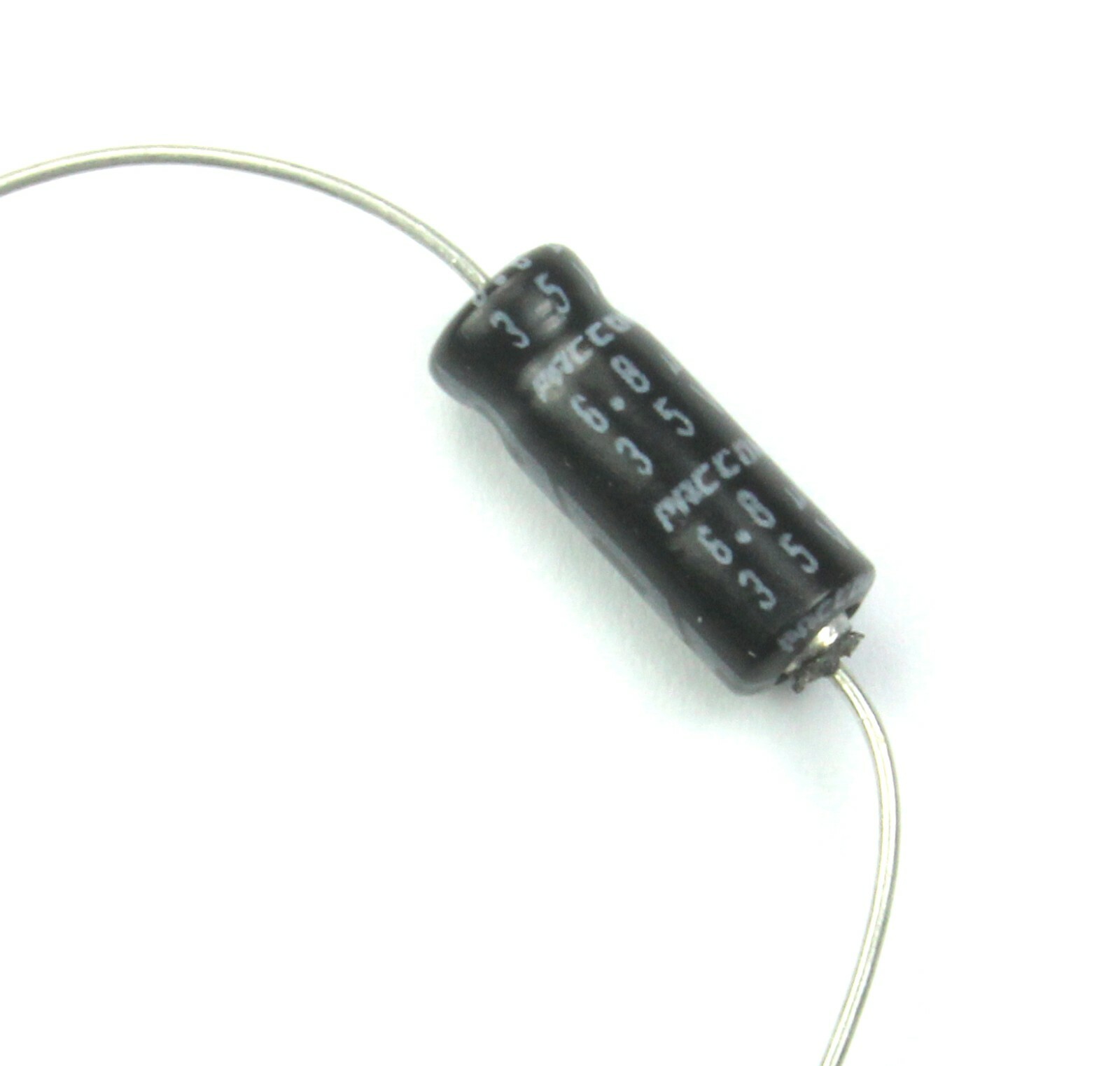 10pcs Paccom 6.8uF 35v Axial Aluminum Electrolytic Capacitor EH; MPN: 470EHN16M
