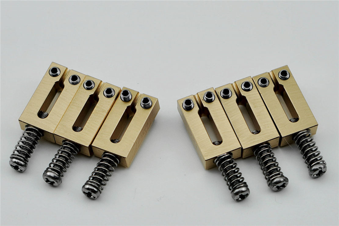 6 String Solid Brass Bridge Saddles For Fender Strat Tele 10.5MM/10.8MM