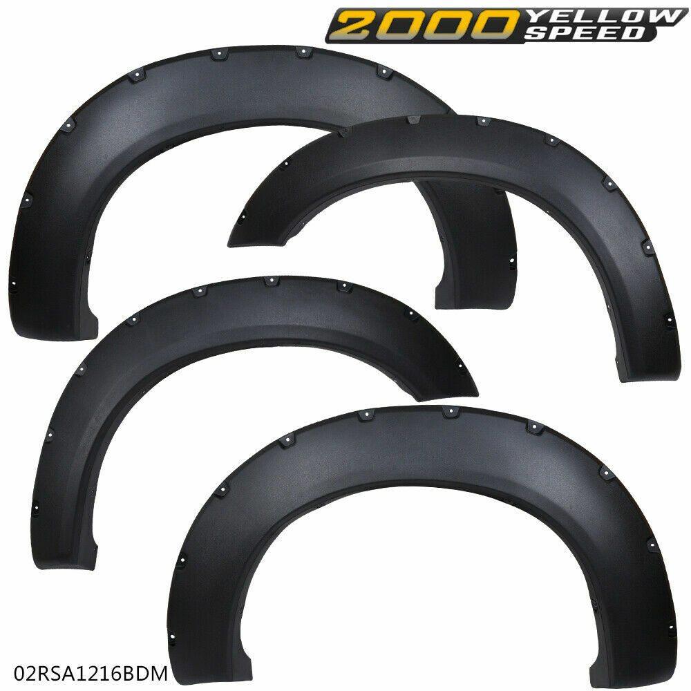 Fit For 11-16 Ford F-250 F-350 Super Duty Pocket Style Fender Flare 4PC