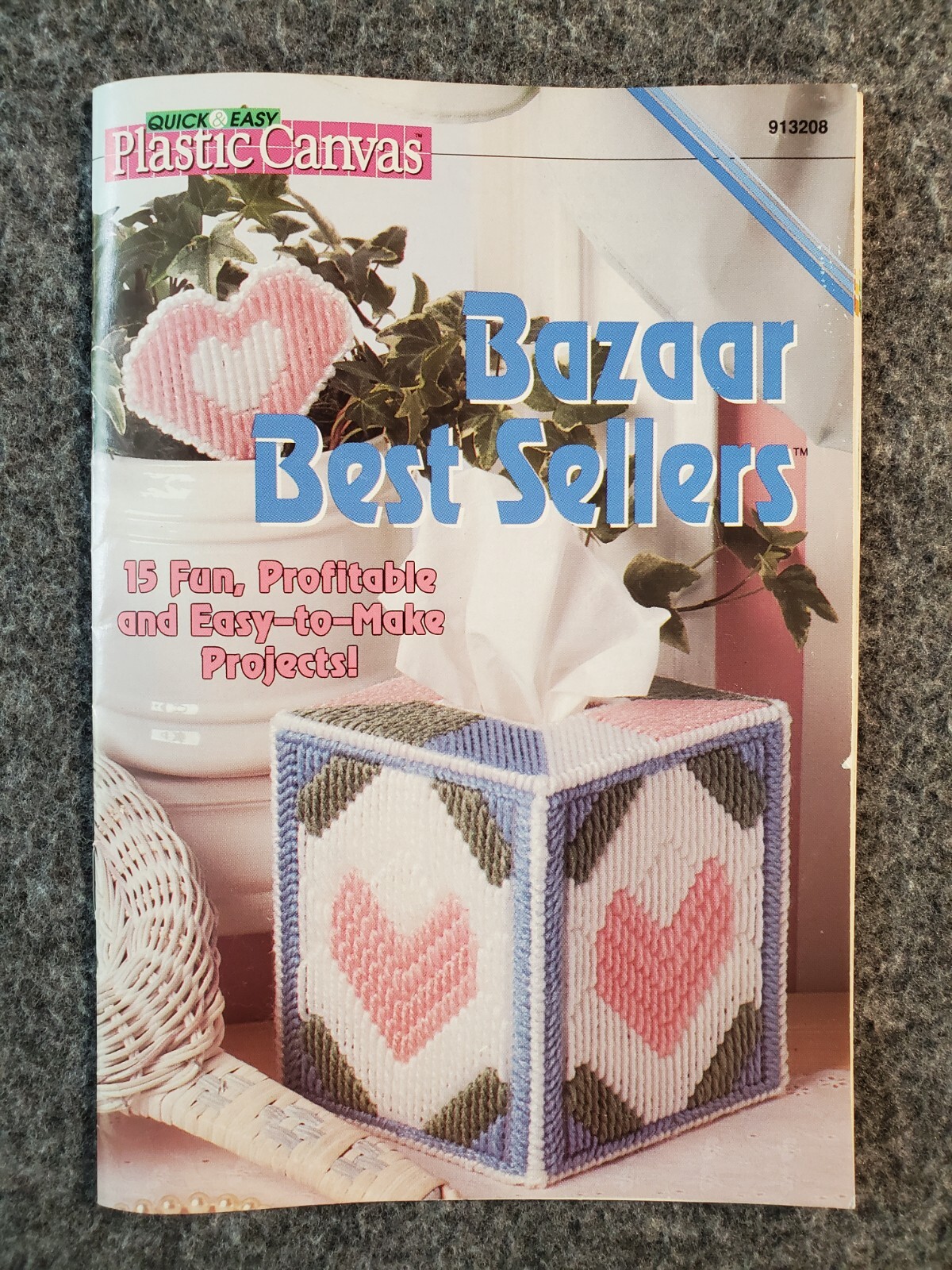 Quick & Easy Plastic Canvas Bazaar Best Sellers 1992 Book 15 Craft Projects VTG