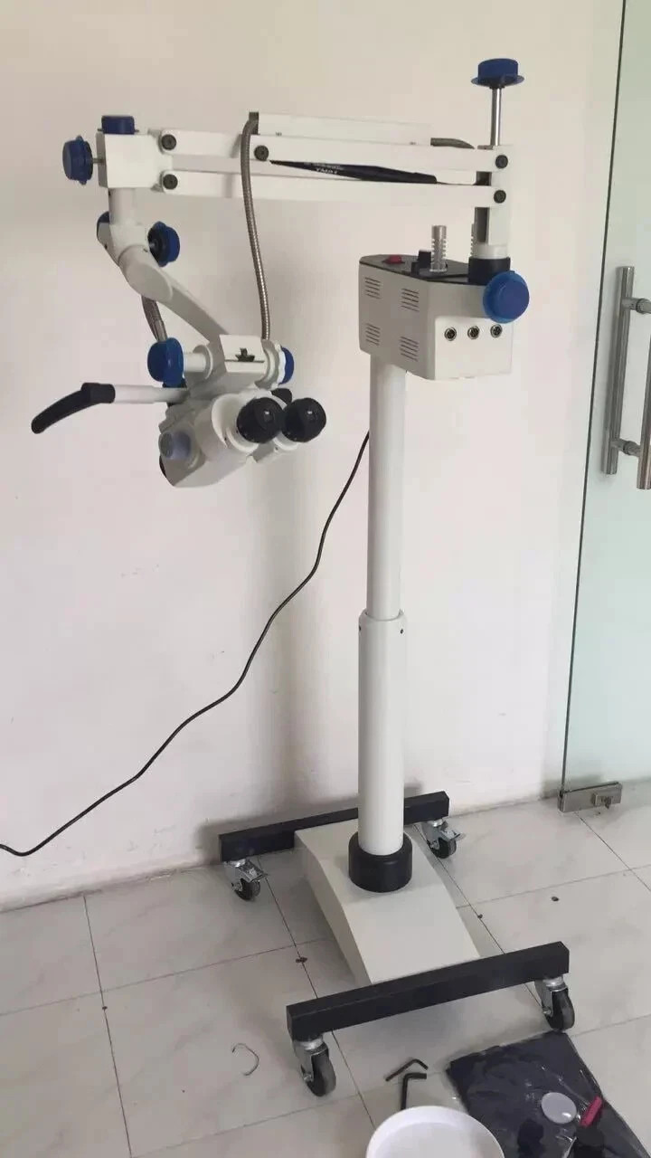 Surgical ENT Microscope with 3 step Magnifications - White Colour