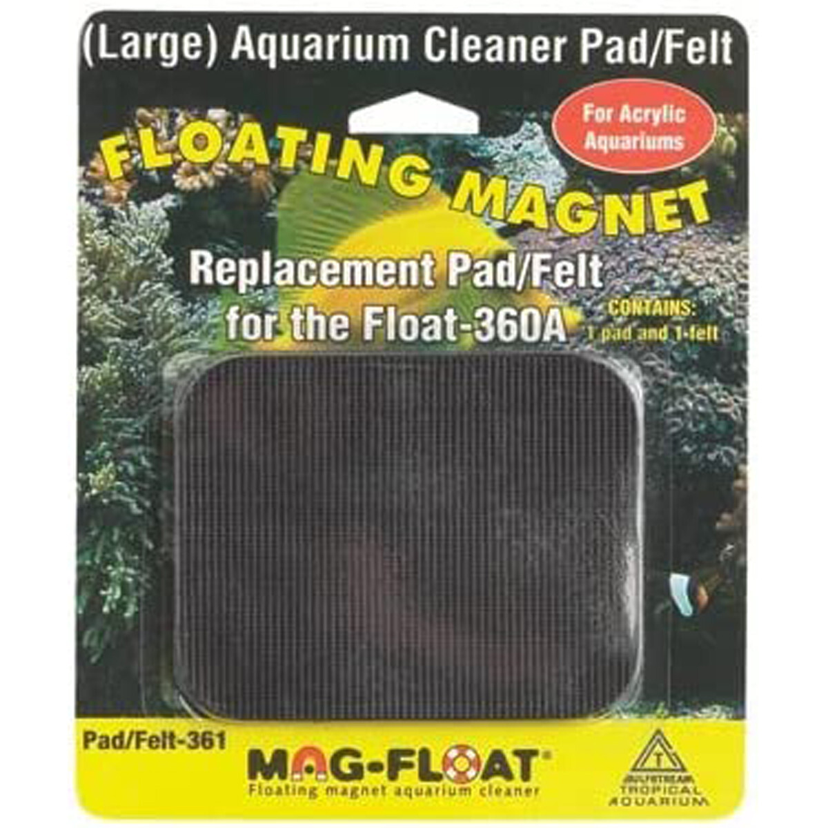 Mag-Float Replacement Pad for Mag-Float 360A Floating Acrylic Aquarium Scraper