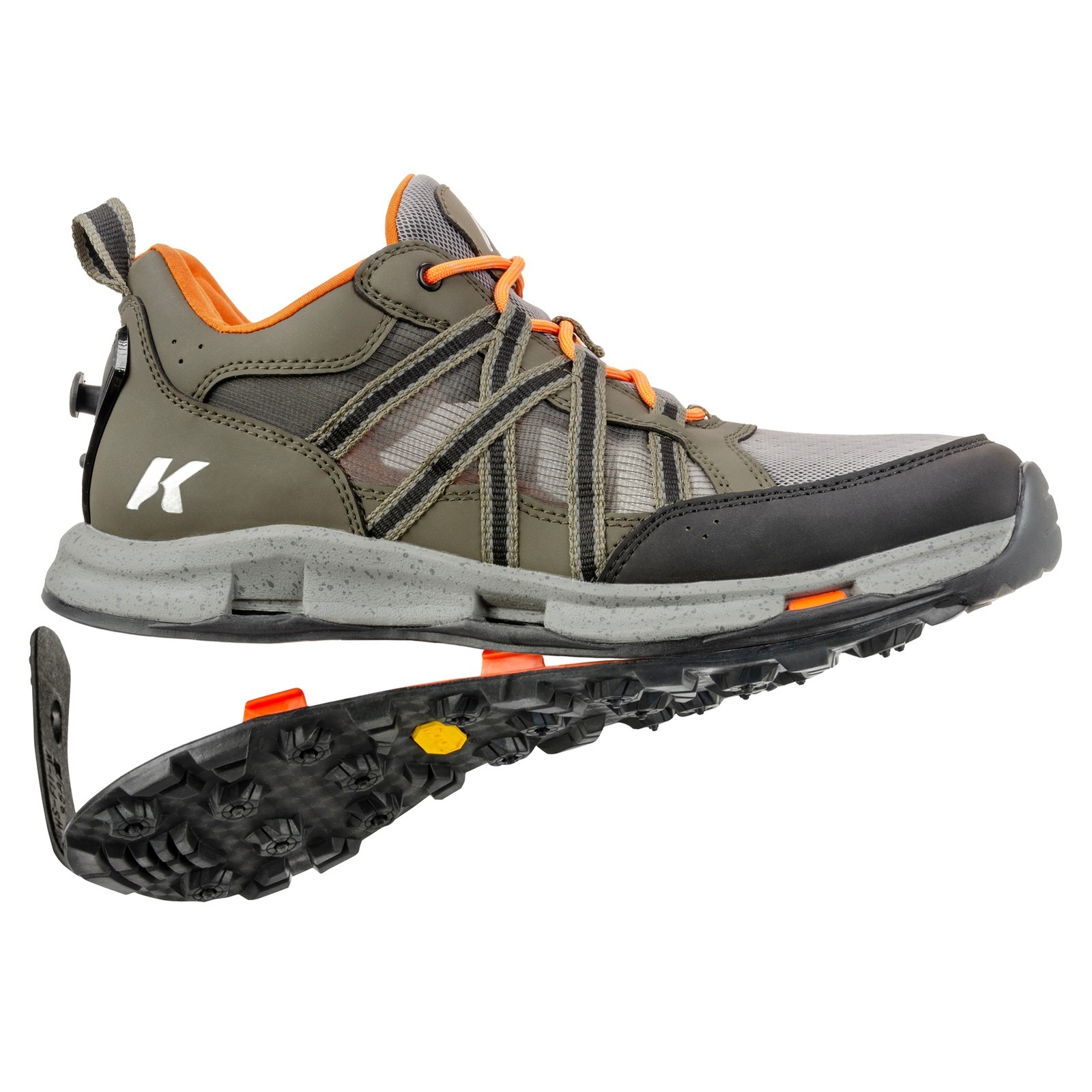 KORKERS Men's All Axis Green Wading Shoes with Vibram XS Trek Sole (OS4505GN)