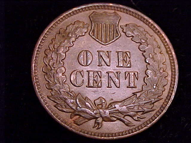 1907 Indian Head Cent, About Uncirculated Grade.