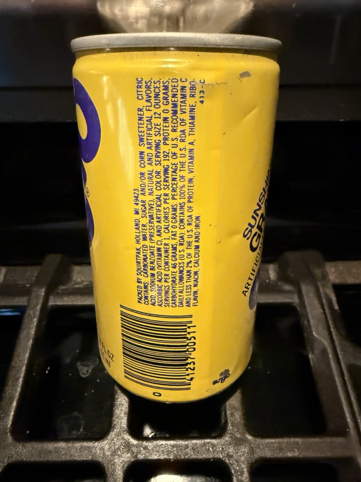 Vintage SUNGLO 12oz. Empty Aluminum Soda 🥤 Can Grape 🍇
