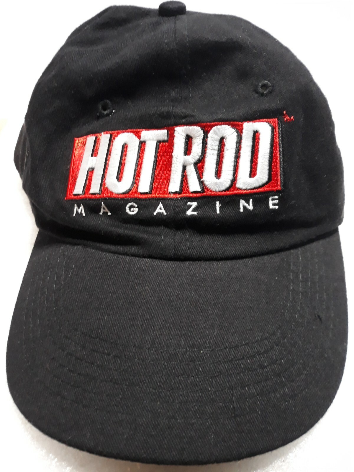 Hot Rod Magazine - Embroidered Logo Cap Hat Black Strapback