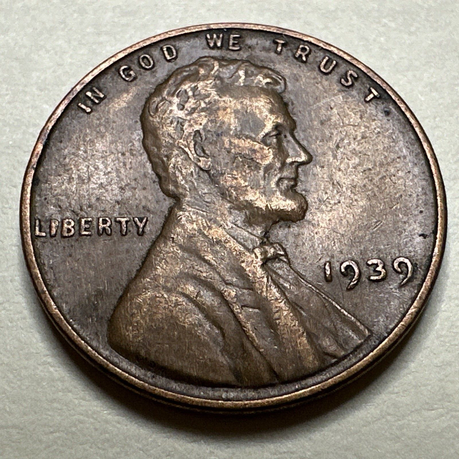 1939 1C Lincoln Cent WHEAT PENNY 8925N