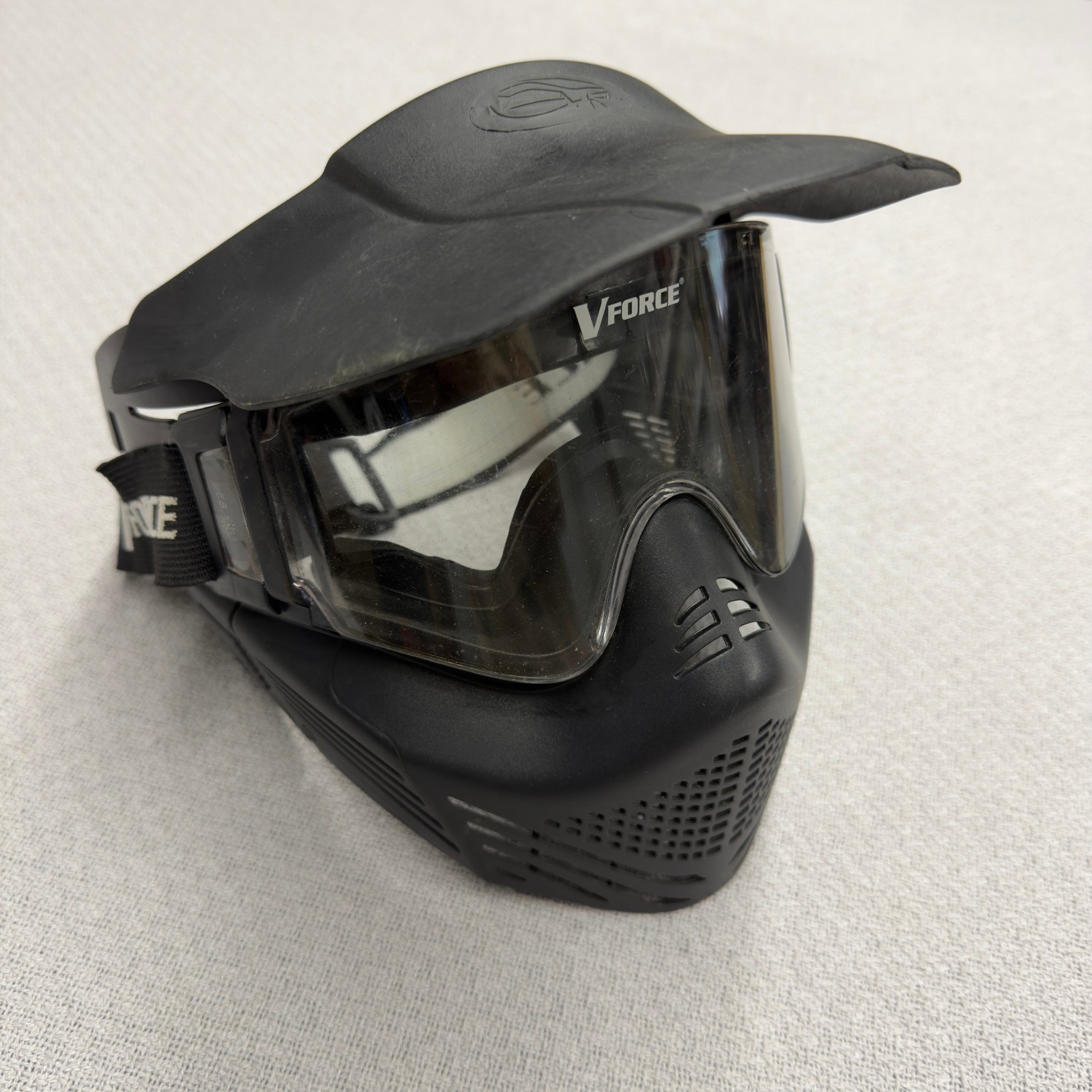 VForce Full Face Paintball Mask Black Goggles Visor Adjustable Strap Tactical