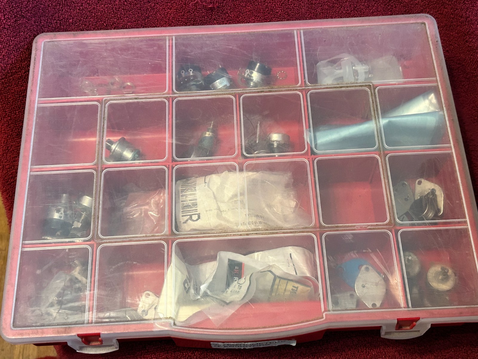 LOT OF AVIONICS PENTIOMETERS AND TRANSISTORS IN KIT