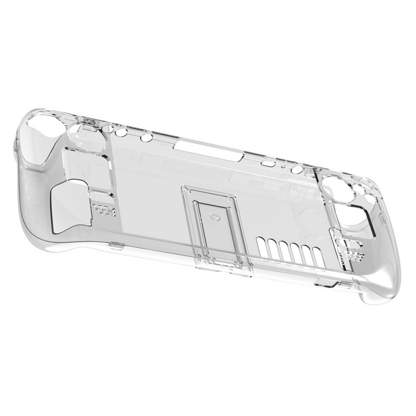2 in 1 Crystal Clear Protective Back Case Shell  for Steam Deck Game Console