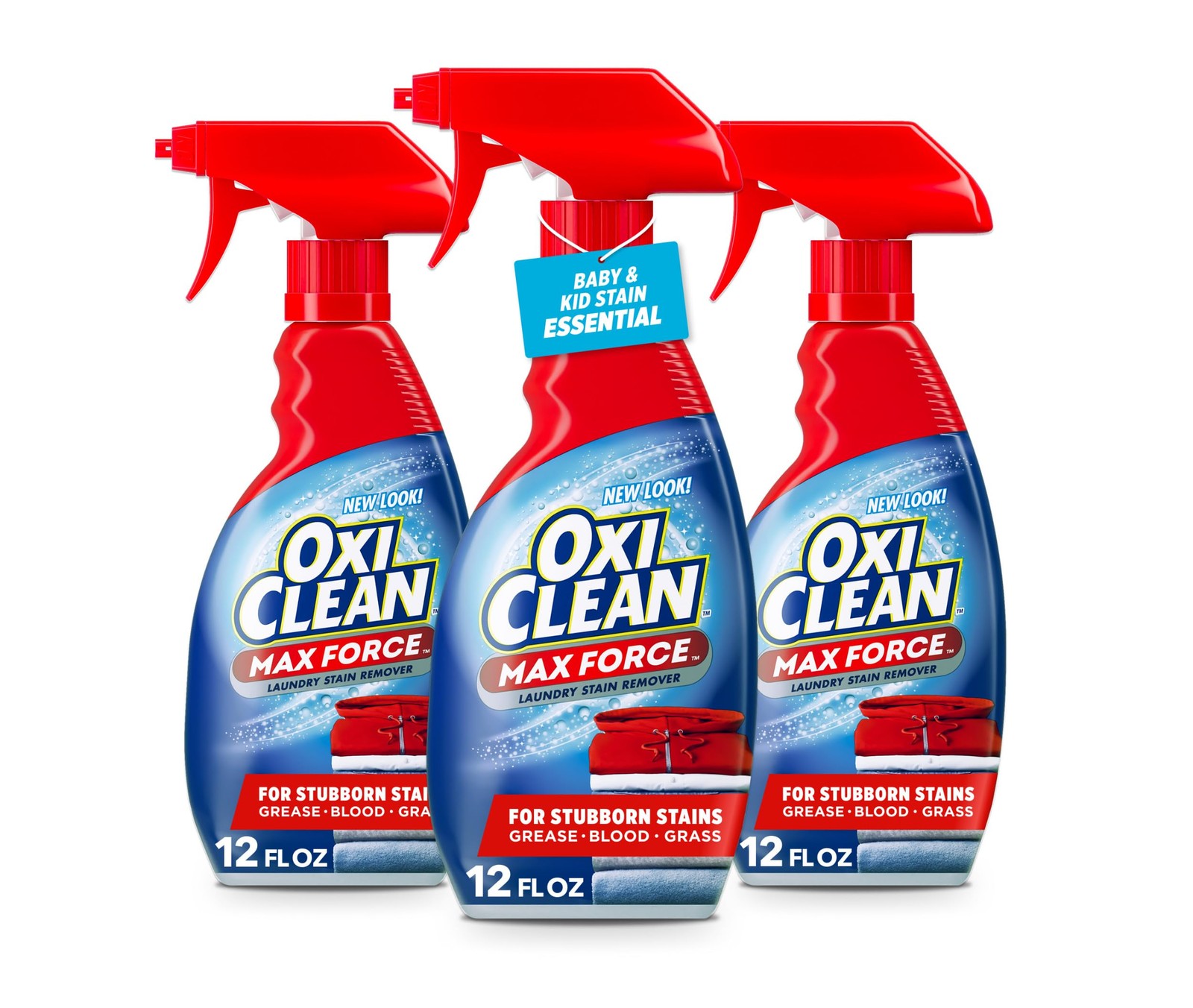 OxiClean Max Force Laundry Stain Remover Spray Baby Clothes 12 fl oz