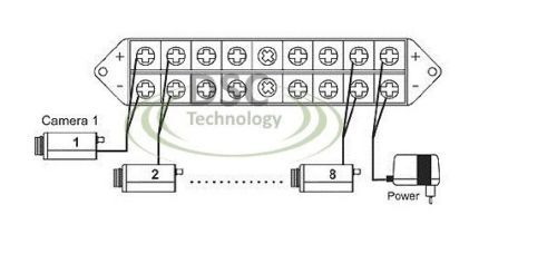 DSC-TB01, Splits 1 Input to 8 Out, 8 Way Terminal Block Bus Bar