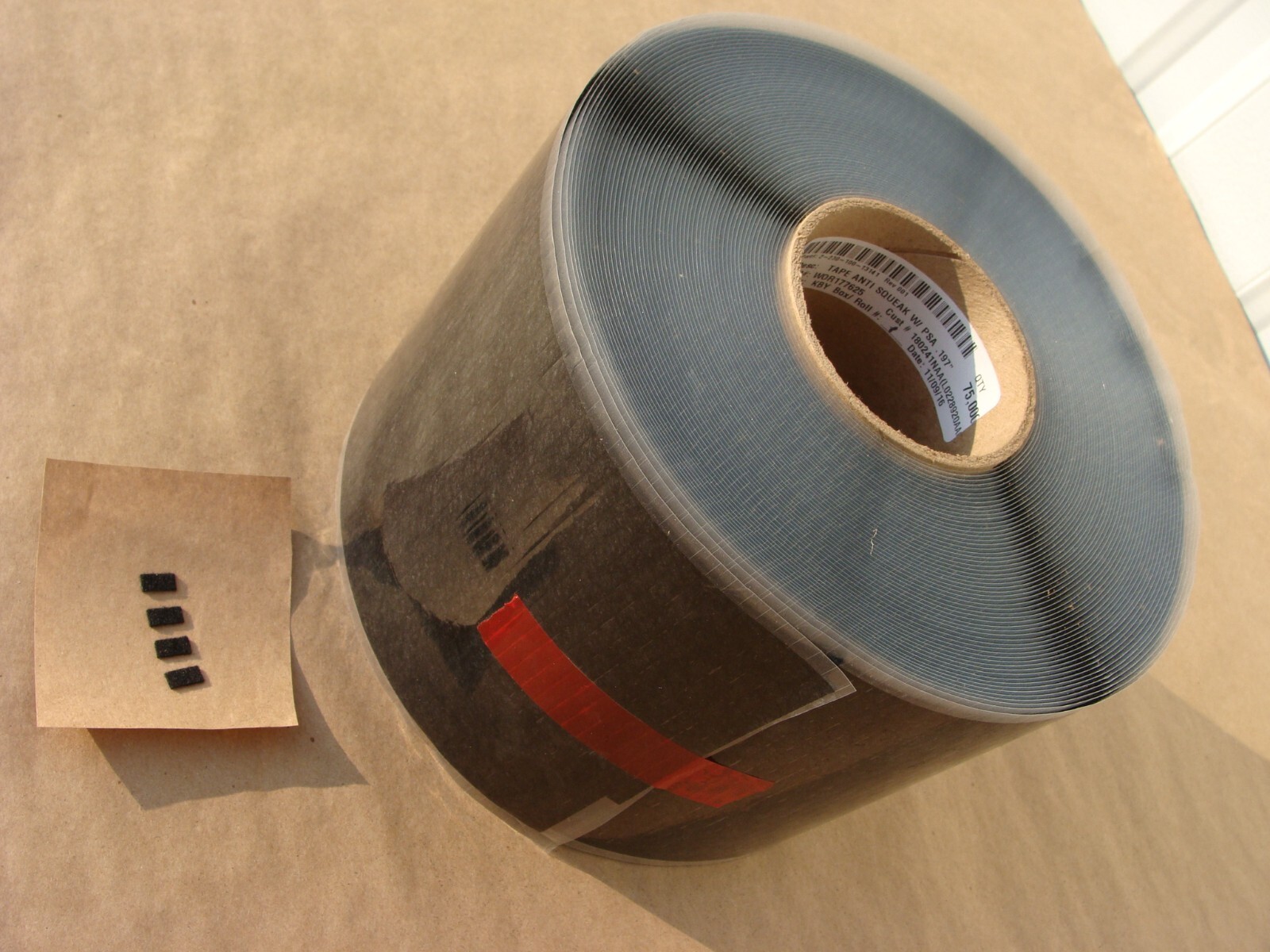 roll of AF anti squeak rattle self adhesive felt tape pads 10mm x 5mm x 1mm 75K