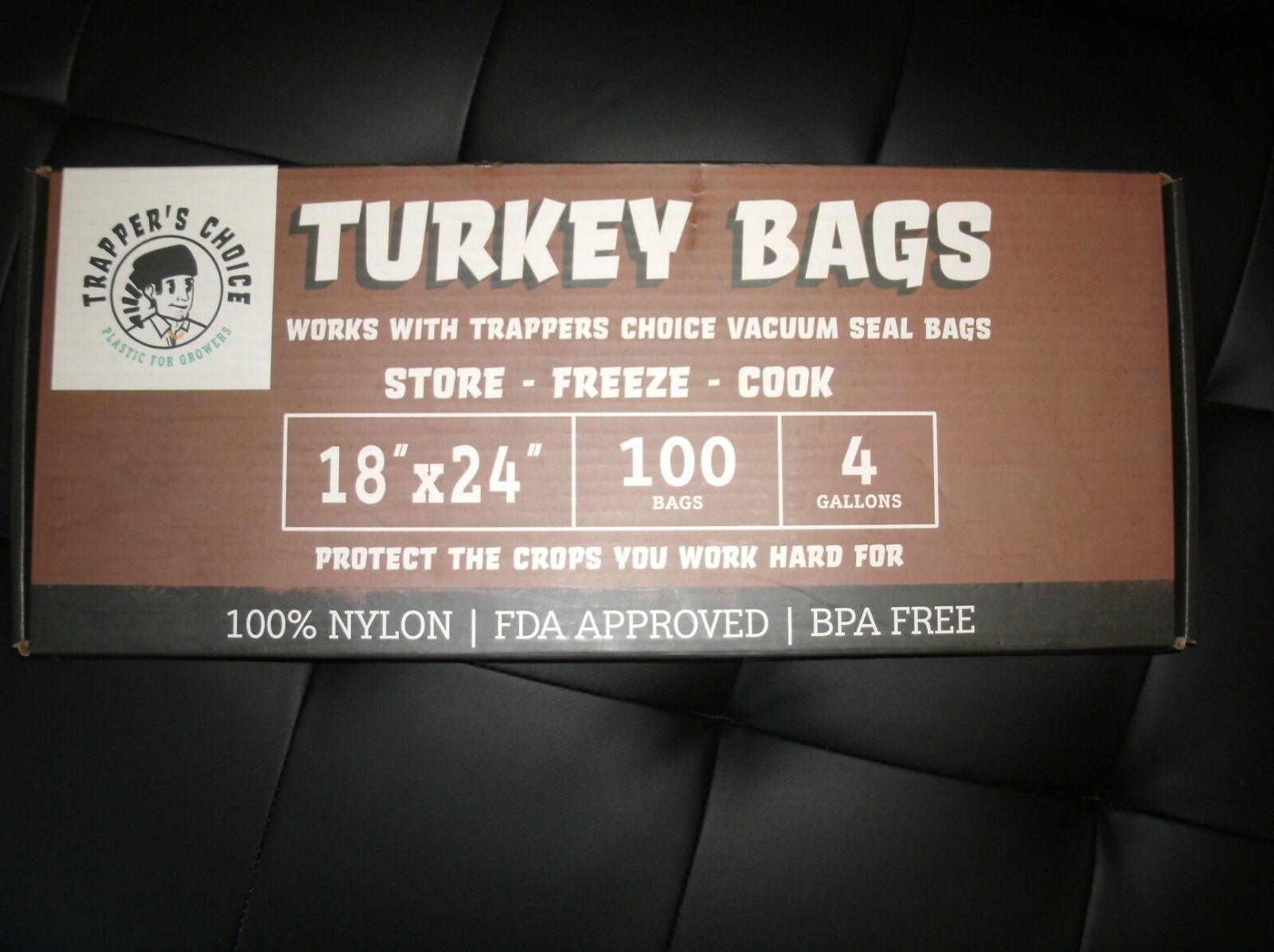 Turkey Bags 18" x 24" Oven Bags 100 Herb Garden Smell Proof 4 gal Vacuum Seal