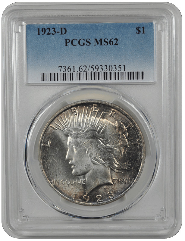 1923-D Peace PCGS MS 62