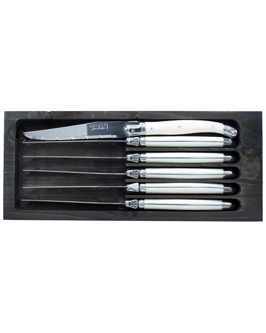 Jean Dubost 6Pc Steak Knife Set White