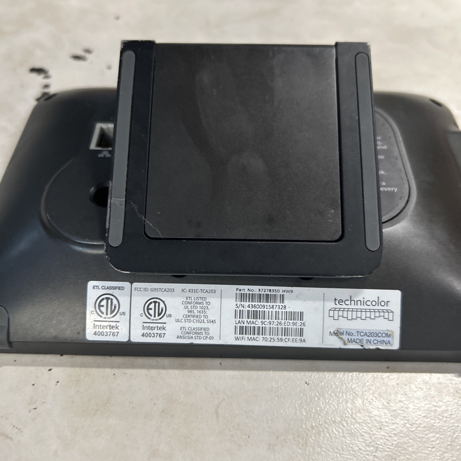 Xfinity Home Security Touchscreen Controller Technicolor TCA203COM