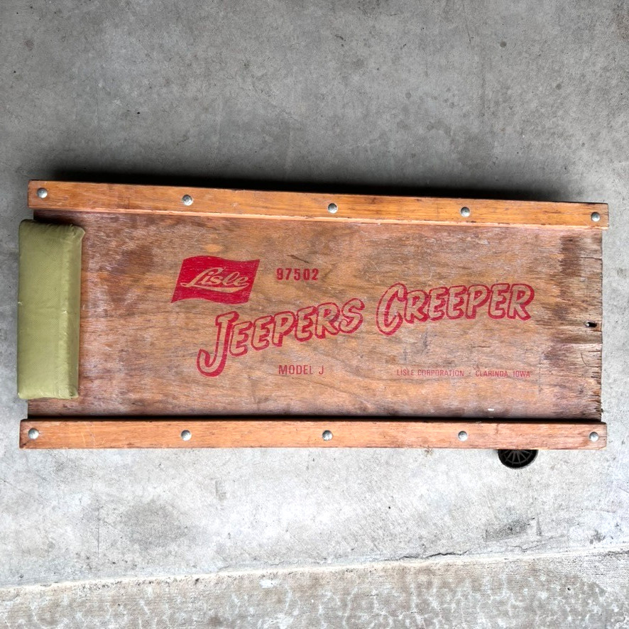 Vintage Lisle Jeepers Creeper Model J 97502 Mechanic Creeper Rat Rod Wooden 36"