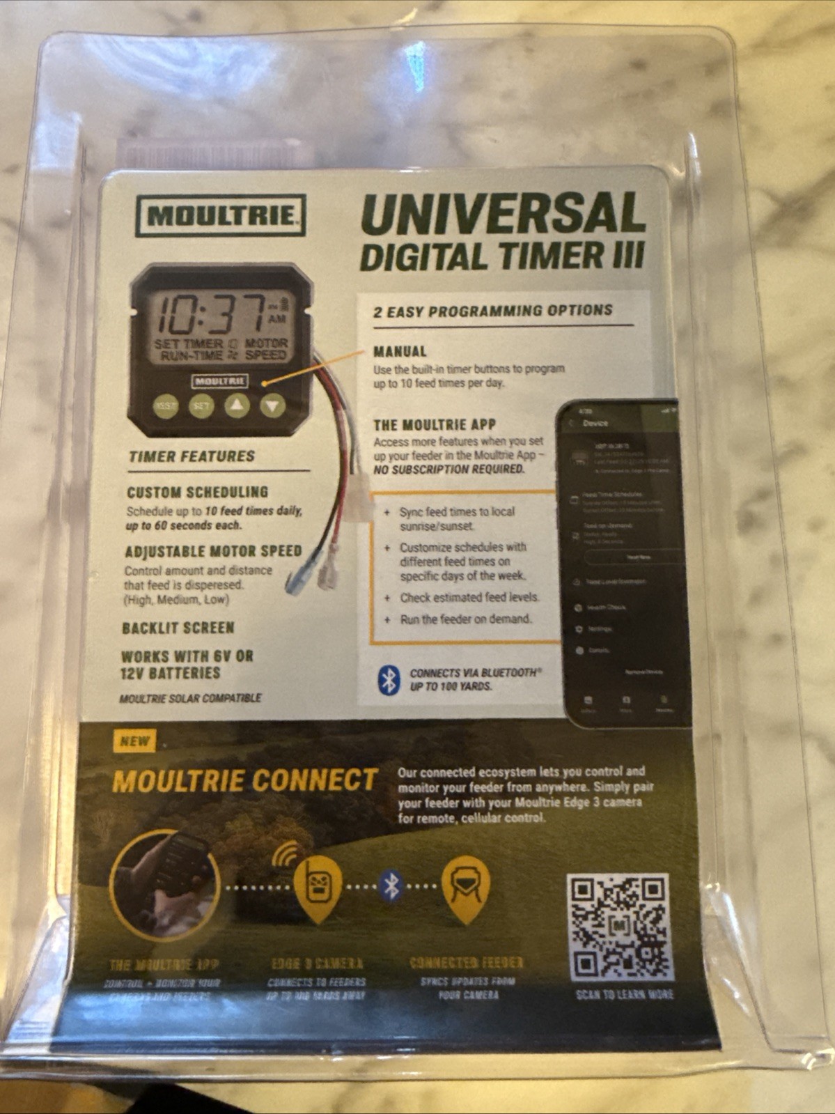 M0ULTRIE UNIVERSAL DIGITAL TIMER III 6 / 12 VOLT DEER FEEDER TIMER APP or Manual
