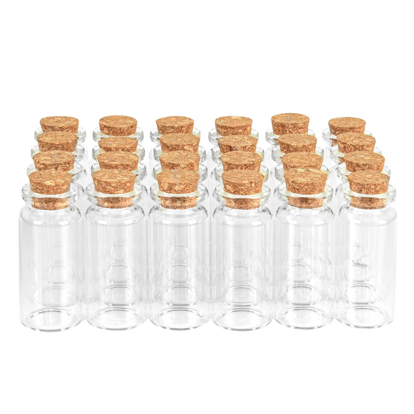 24 Pack Glass Bottles with Cork Stopper，Mini Glass bottle with cork，Small DIY